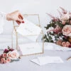 Glazen Enveloppendoos Goud -Ginger Ray || Floris van Bommel || Revitalash Verkoop 062 7131 glazen enveloppendoos goud modern wedding 2