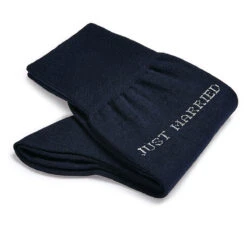 Carlo Lanza Just Married Donkerblauwe Katoenen Sokken