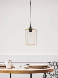 Housevitamin - Lamp - Goud - Metaal/Glas - 12x20cm