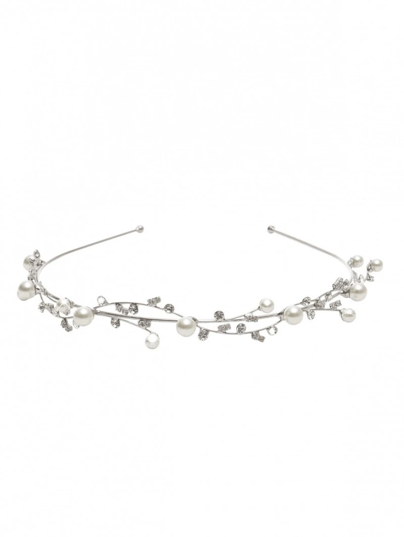 Isabelle | Luxe Tiara Met Parels - Poirier BB-720 4 Isabelle | Luxe Tiara Met Parels - Poirier BB-720 - Afbeelding 2