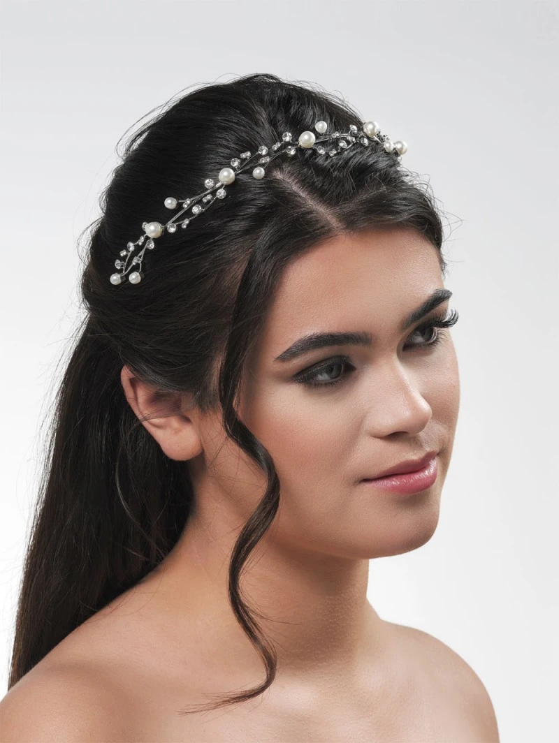 Isabelle | Luxe Tiara Met Parels - Poirier BB-720 3 Isabelle | Luxe Tiara Met Parels - Poirier BB-720