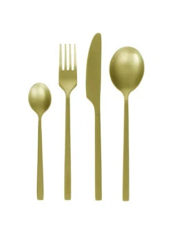 POMAX- OSAWA - Bestekset 16-delig 18/10 - Roestvrij Staal - Goud