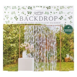 Ginger Ray BRA-336 Witte Bladeren Backdrop -Ginger Ray || Floris van Bommel || Revitalash Verkoop bra 336 5 1