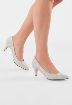 Rainbow Club Brooke Zilver Bruidsschoenen -Ginger Ray || Floris van Bommel || Revitalash Verkoop brooke silver metallic