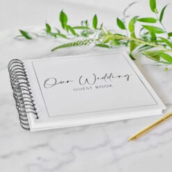 Ginger Ray BW-402 Wedding Guest Book