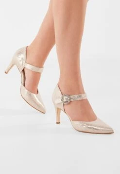 Fiarucci Bridal Christelle Bruidsschoenen -Ginger Ray || Floris van Bommel || Revitalash Verkoop christelle champagne gold suede
