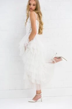 Rainbow Club Desi Bruidsschoenen -Ginger Ray || Floris van Bommel || Revitalash Verkoop desi ivory satin off white fine glitter ls g