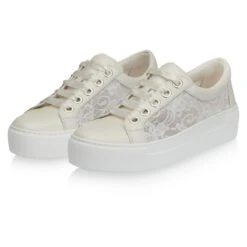 Fiarucci Bridal Franki Bruidssneaker -Ginger Ray || Floris van Bommel || Revitalash Verkoop fiarucci bridal franki perle lace leather 6