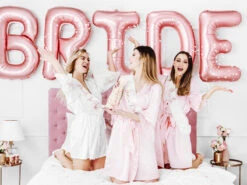 Satijn Folie Ballon Bruid Rosé Goud