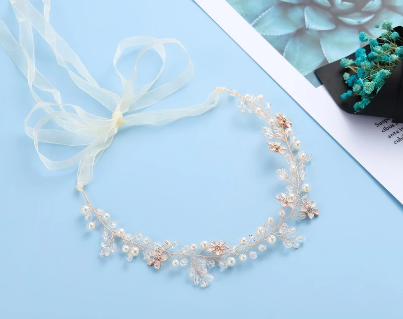 G. Westerleigh Haarband Bruid HS-J4637RG 4 G. Westerleigh Haarband Bruid HS-J4637RG - Afbeelding 2