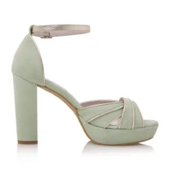 Fiarucci Bridal Marilou Bruidsschoenen Mint -Ginger Ray || Floris van Bommel || Revitalash Verkoop marilou mint suede leather gold 3
