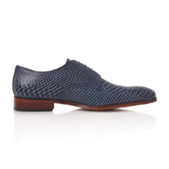 Mr. Fiarucci Mikai Heren Trouwschoenen Blauw -Ginger Ray || Floris van Bommel || Revitalash Verkoop mikai dark blue snake leather 3