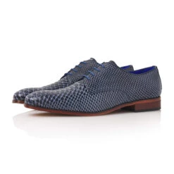 Mr. Fiarucci Mikai Heren Trouwschoenen Blauw -Ginger Ray || Floris van Bommel || Revitalash Verkoop mikai dark blue snake leather 7