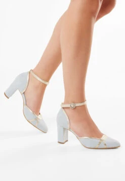 Fiarucci Bridal Nowi Bruidsschoenen Blauw -Ginger Ray || Floris van Bommel || Revitalash Verkoop nowi baby blue suede leather gold