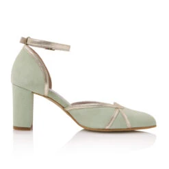 Fiarucci Bridal Nowi Bruidsschoenen Mint -Ginger Ray || Floris van Bommel || Revitalash Verkoop nowi soft green suede leather gold 3