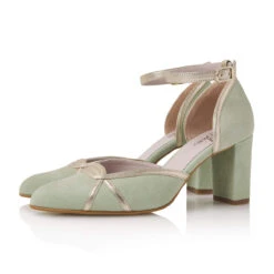 Fiarucci Bridal Nowi Bruidsschoenen Mint -Ginger Ray || Floris van Bommel || Revitalash Verkoop nowi soft green suede leather gold 7
