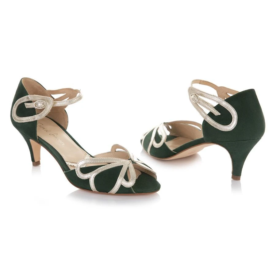 Rachel Simpson Cecelia Bruidsschoenen Groen 5 Rachel Simpson Cecelia Bruidsschoenen Groen - Afbeelding 3