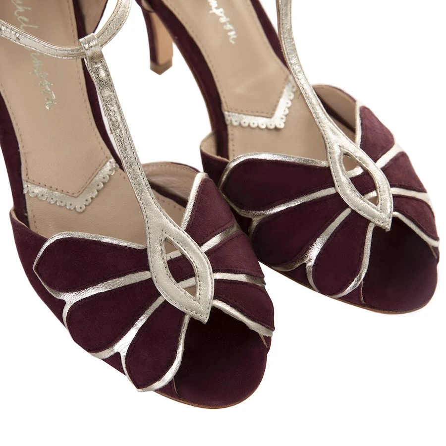 Rachel Simpson Mimosa Bruidsschoenen Rood 6 Rachel Simpson Mimosa Bruidsschoenen Rood - Afbeelding 4