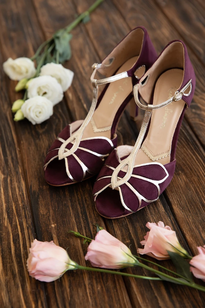 Rachel Simpson Mimosa Bruidsschoenen Rood 7 Rachel Simpson Mimosa Bruidsschoenen Rood - Afbeelding 5