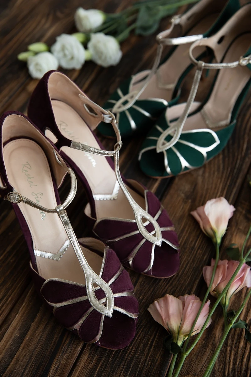 Rachel Simpson Mimosa Bruidsschoenen Rood 8 Rachel Simpson Mimosa Bruidsschoenen Rood - Afbeelding 6