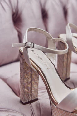 Rainbow Club Nattie Bruidsschoenen -Ginger Ray || Floris van Bommel || Revitalash Verkoop rainbow club nattie ivory satin parquet heel pls c