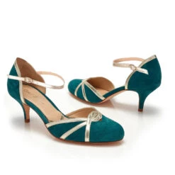 Rachel Simpson Luella Bruidsschoenen Teal -Ginger Ray || Floris van Bommel || Revitalash Verkoop rs luella teal 4