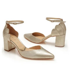 Rachel Simpson Remi Bruidsschoenen Goud -Ginger Ray || Floris van Bommel || Revitalash Verkoop rs remi gold 4