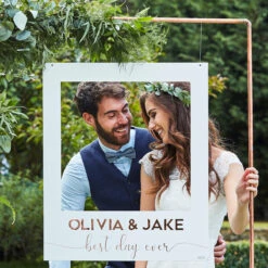 Ginger Ray BR-339 Botanical Wedding Photo Booth Frame