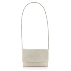 Fiarucci Bridal Svenja Bruidstasje Zilver -Ginger Ray || Floris van Bommel || Revitalash Verkoop svenja off white silver suede leather 6