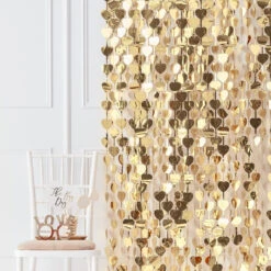 Ginger Ray GO-152 Gold Wedding Hartjes Backdrop