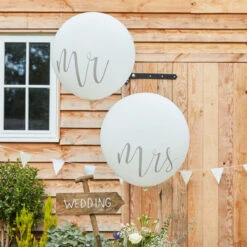 Ginger Ray CW-218 Rustic Country Mr & Mrs Mega Ballonnen